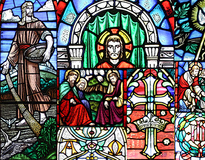 The web banner composite from church windows