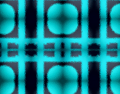 Dessin numérique géométrique flou bleu turquoise