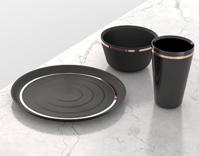 Black&Copper - Dinnerware Set