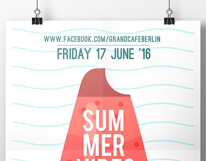 Poster voor Summer Vibes party bij Diemen campus