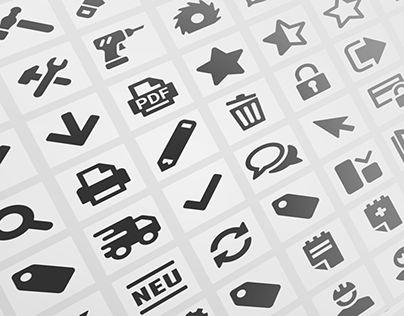 90 ICONS for an online shop