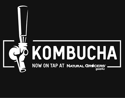 On Tap Kombucha materials for Natural Grocers.