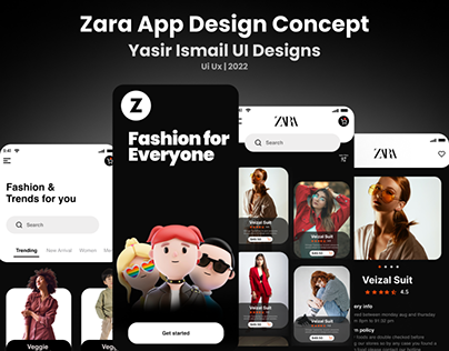 Zara Fashion App UI Concept