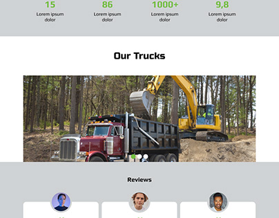 Landing page for constructing company