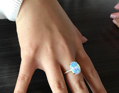Shop Stunning Silver Opal Ring | Opal Museum