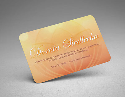 Rounded business card - theta healing - wizytowka