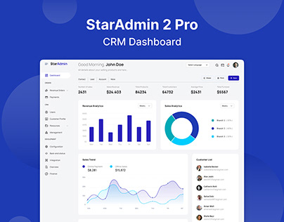 CRM Dashboard - Star Admin 2 Pro