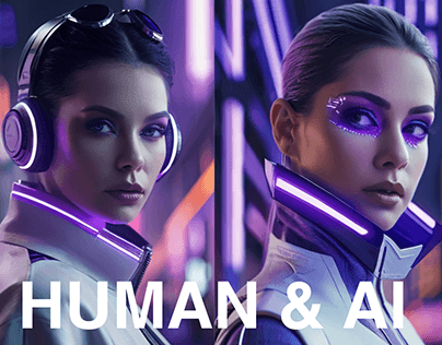 Prosjektminiatyr – Human & AI Illustrations