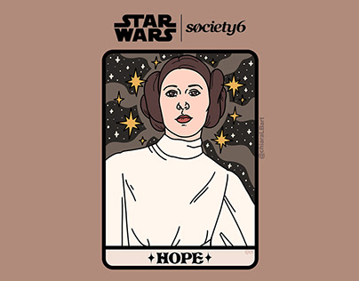 "Hope - Leia Skywalker" for Society6 x Star Wars