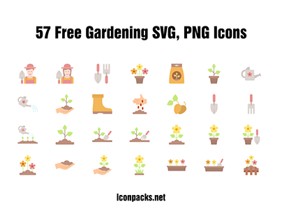 57 Free Gardening And Farming SVG, PNG Icons
