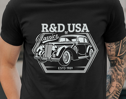 Vintage Classic Car Design, R&D USA Classics T-shirt