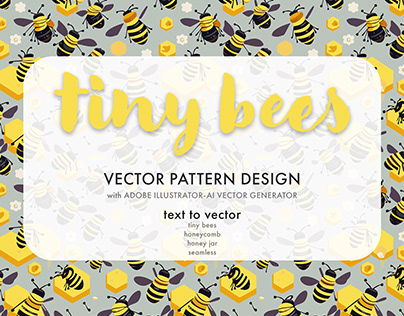Vector Pattern Design - Tiny Bees