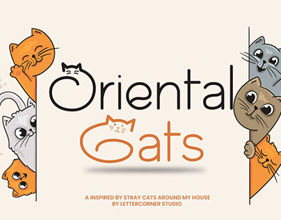 Oriental Cats Display Font