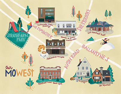 Illustrated Map of Montreal West