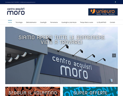 Website for Centro Acquisti Moro