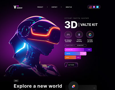 VR kit design for product website