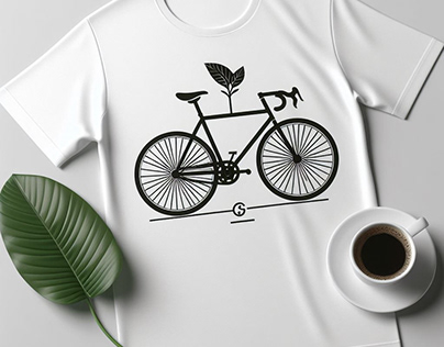 Bicycle T-shirt mcokup
