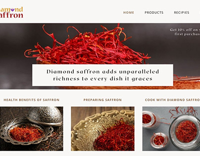 Project thumbnail - Diamond Saffron Website