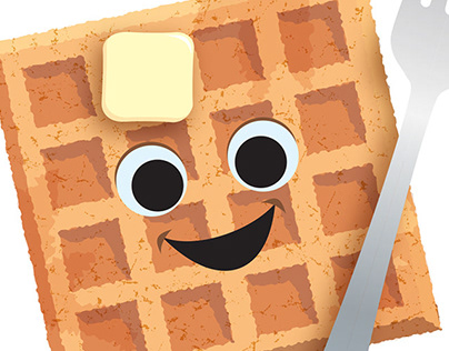 Happy Waffle Logo