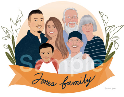 Family Portrait Illustration