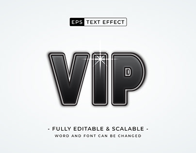 Editable text effect black bold style, vip 3d text.