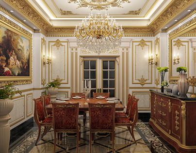 Classic dining room design  at con-creative office