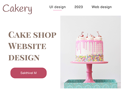 Cakery- Cake shop UI design