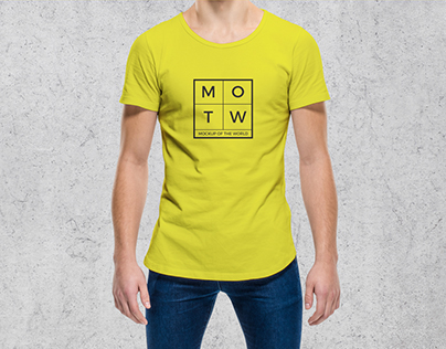 Young Cool Guy Wearing T-Shirt Mockup by MOTW
