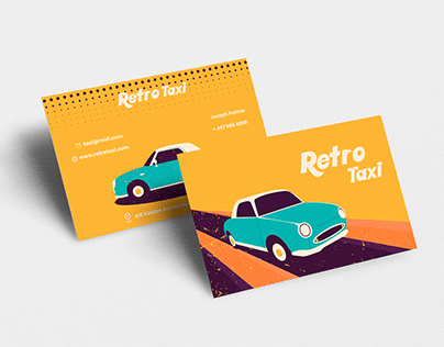 Business card in retro style