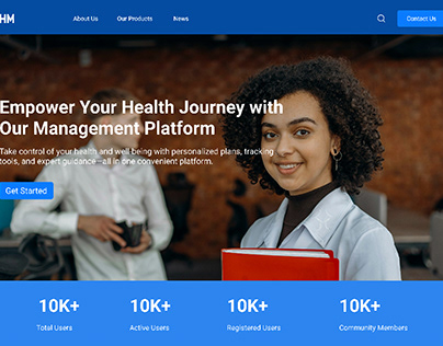 Project thumbnail - Health Management Landing Page UI?UX Design