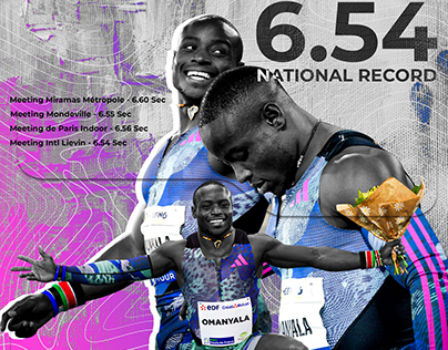 National Record poster design for Ferdinand Omanyala