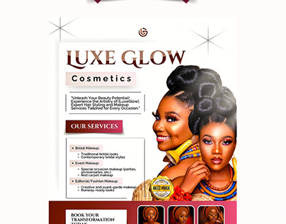 Business flyer Design for luxe glow