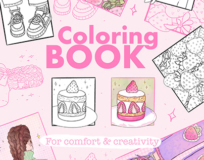 Cute Coloring Book Design