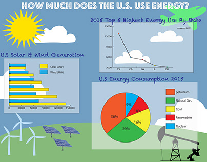 Infographic on Energy Consumption in US