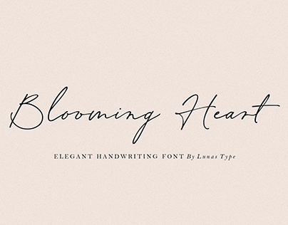 Blooming Heart Elegant Handwriting Font