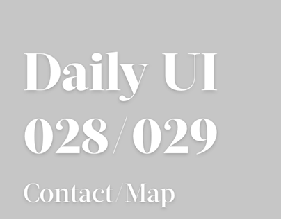 Daily UI 028/029 - Contact/Map