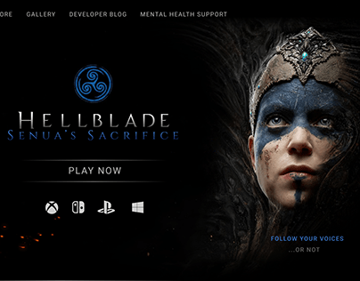 Hellblade: Senua's Sacrifice website concept