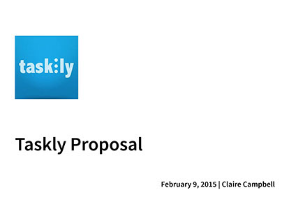 Taskly Project Proposal