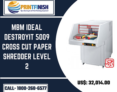 MBM Ideal Destroyit 5009 Cross Cut Paper Shredder Level