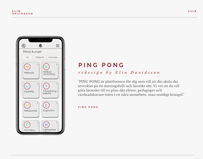 Redesign PING PONG