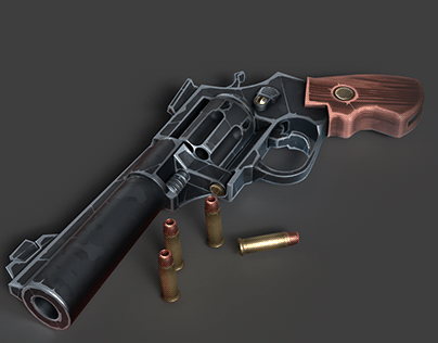 stylized revolver