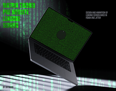 Matrix themed animated loading screen