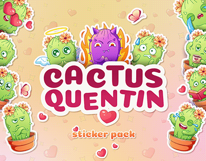 Cactus stickers for Telegram