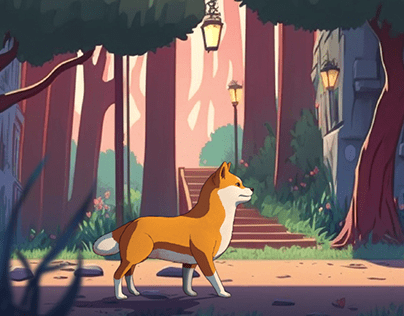 Shiba - Walk Cycle Short Animation