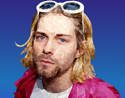 Kurt Cobain en Low Poly