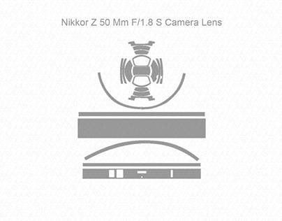 Nikkor Z 50mm F/1.8 S Lens Skin Template Vector