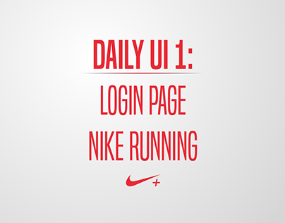 DailyUI #001: nike running login page