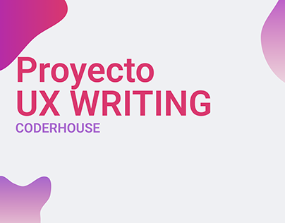 UX WRITING- PROJECT