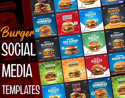 Burger Social Media Banner Templates