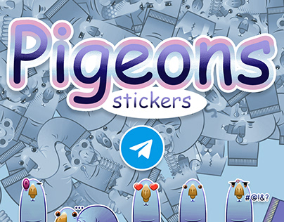 Проект стикеров "Pigeons" для Telegram